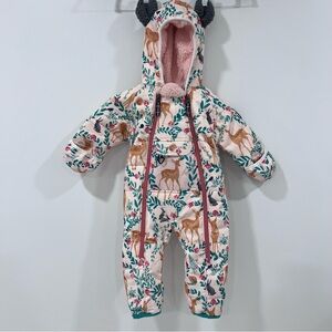 Obermeyer Pink Floral Infant Snowsuit with Hood